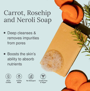 Carrot, Rosehip and Neroli Soap | Face, All Skin Type, Body Soap
