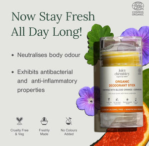 Blood Orange and Geranium Deodorant | Long-Lasting Odour Protection | Refreshing & Skin-Friendly