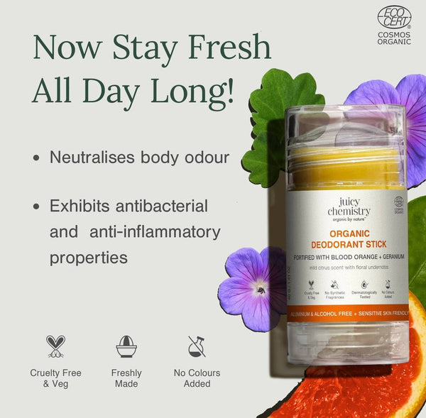 Blood Orange and Geranium Deodorant | Long-Lasting Odour Protection | Refreshing & Skin-Friendly