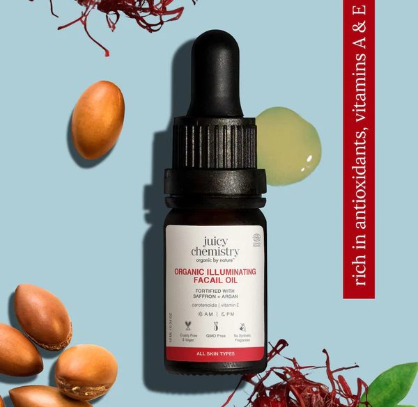 Saffron and Red Raspberry Facial Oil| Glow-Boosting | Barrier-Reinforcing | Lightweight