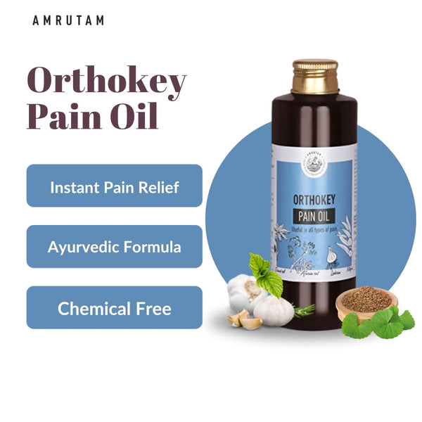 Amrutam Orthokey Oil | Movement Support | Ancient Oil Blend