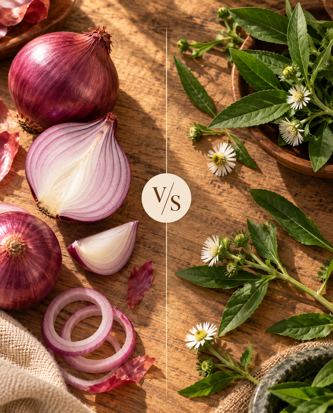 Onion oil and bhringraj oil  for hair fall comparison