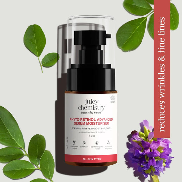 Phyto-Retinol Advanced Serum Moisturizer | Plant-Based Retinol Alternative | Skin Renewal & Collagen Support