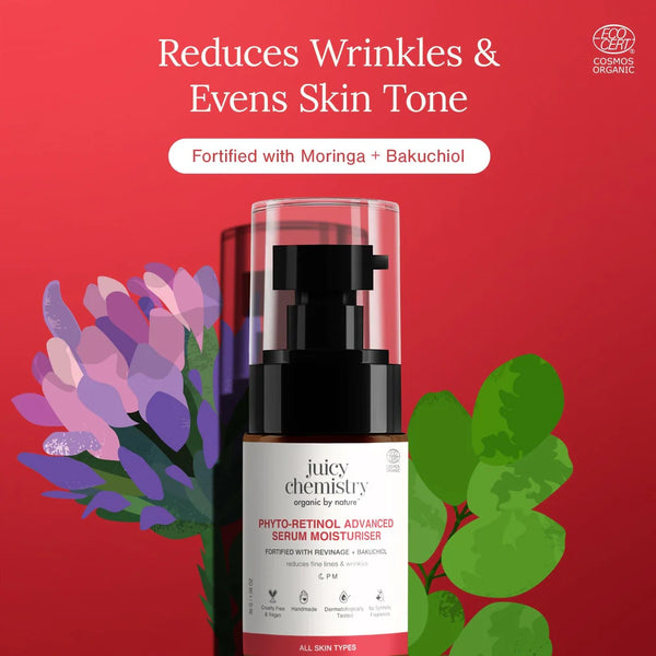 Phyto-Retinol Advanced Serum Moisturizer | Plant-Based Retinol Alternative | Skin Renewal & Collagen Support