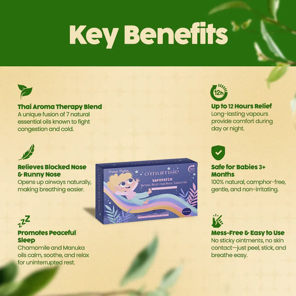 Natural VapoPatch | Plant-Based Vapour Relief | Congestion Support | Peaceful Sleep
