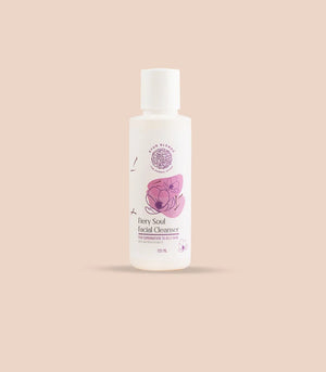a white bottle of fiery Soul Facial Cleaner