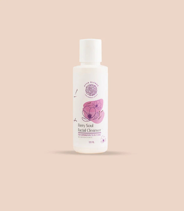 a white bottle of fiery Soul Facial Cleaner