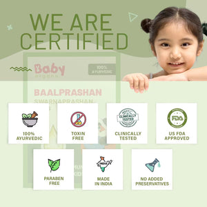 Baby Baalprashan drops - 100% ayurvedic, clinically tested, US FDA approved, paraben free