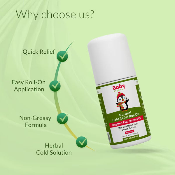 Natural cold relief roll on with eucalyptus oil for quick relief. herbal & non greasy