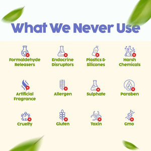 Ingredients O'mumsie vapor bubble bath for babies and kids never uses: formaldehyde releasers, endocrine disruptors, plastics, silicones, parabens, sulphates, gluten, GMOs