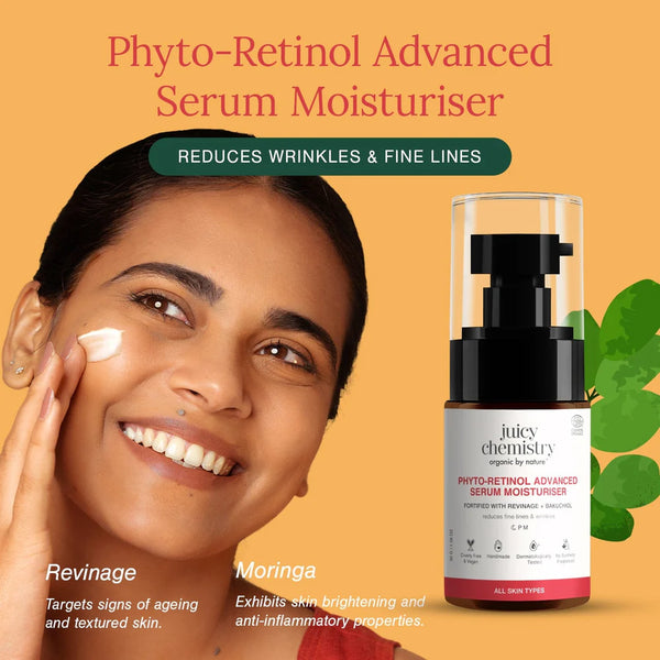 Phyto-Retinol Advanced Serum Moisturizer | Plant-Based Retinol Alternative | Skin Renewal & Collagen Support