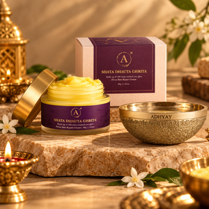 The Unwind Ritual Box | Diwali Ayurvedic Self-Care Gift Set with Shata Dhauta Ghrita Face Cream & Kansa Vatki Foot Massager