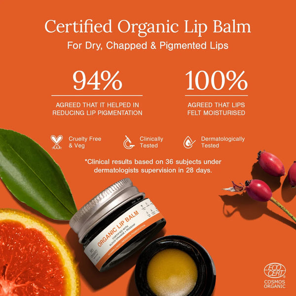 Blood Orange and Rosehip Lip Balm | Dry, Chapped & Pigmented Lips