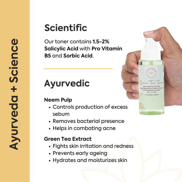 Green Tea Toner for Face | Oil Control | Pore Minimizing Care | Acne Care