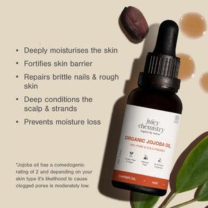 Organic Jojoba Oil | Omega-Rich Moisturising Oil | Balances Skin & Strengthens Hair