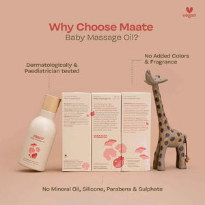 100% Natural Baby Massage Oil | Nourishing, All-Natural Baby Massage Oil | Supports Healthy Growth Hydrated Skin