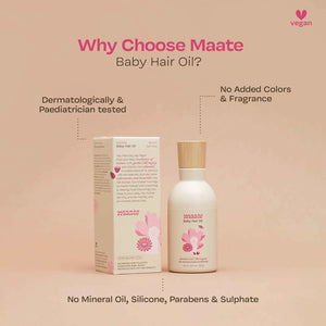 100% Natural Baby Hair Oil | 15 Precious Oils & Ayurvedic Herbs | Supports Healthy Hair Growth & Strong Roots