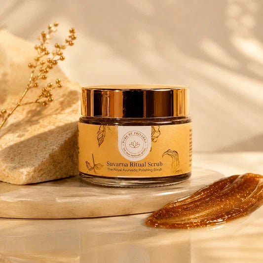 Suvarna Ritual Scrub – 24K Gold Ayurvedic Face Scrub for Glowing Skin - Mindful Molecules