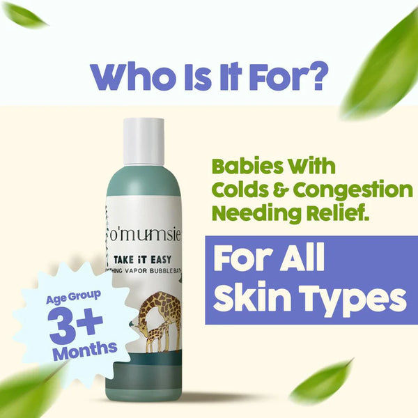 Vapor Baby Bubble Bath | Gentle Vapors | Congestion Relief | Baby-Safe Formula