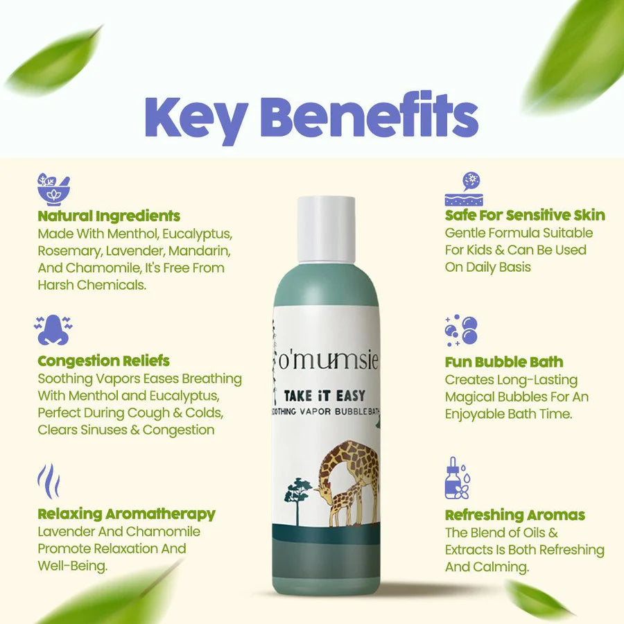 Vapor Baby Bubble Bath | Gentle Vapors | Congestion Relief | Baby-Safe Formula