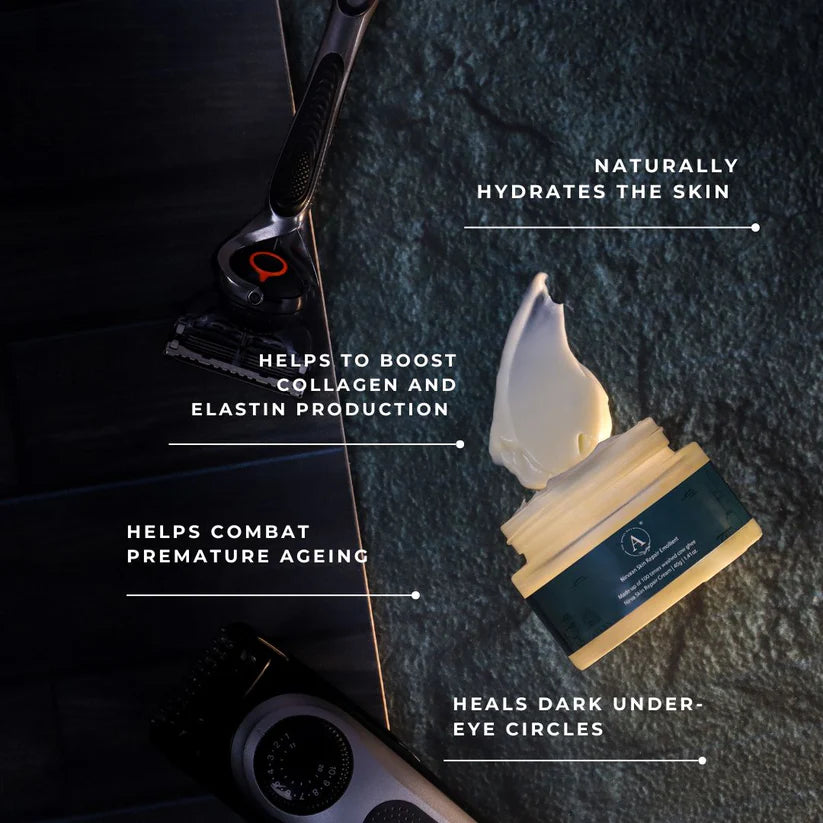 Men’s Shata Dhauta Ghrita Skin Cream | Deep Repair & Cooling Hydration | 100 times washed cow ghee