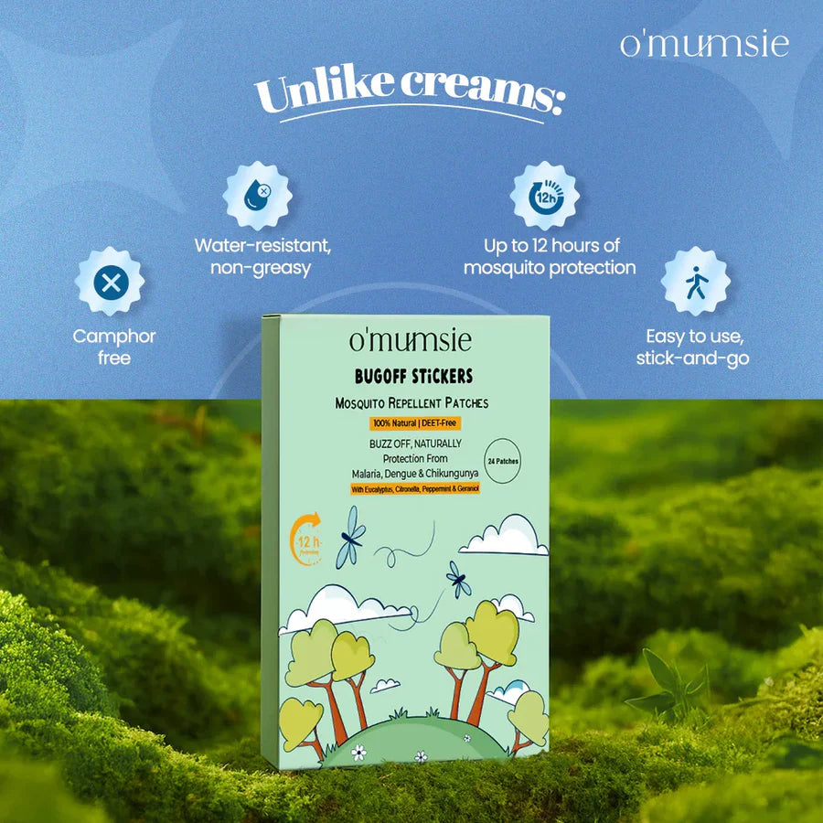 Mosquito Repellent Patches | Plant-Based Protection | DEET-Free | Up to 12 Hours Protection