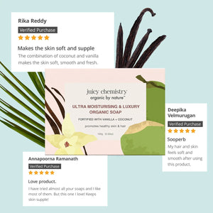 Coconut & Vanilla Organic Soap | Deep Hydration for Skin & Hair