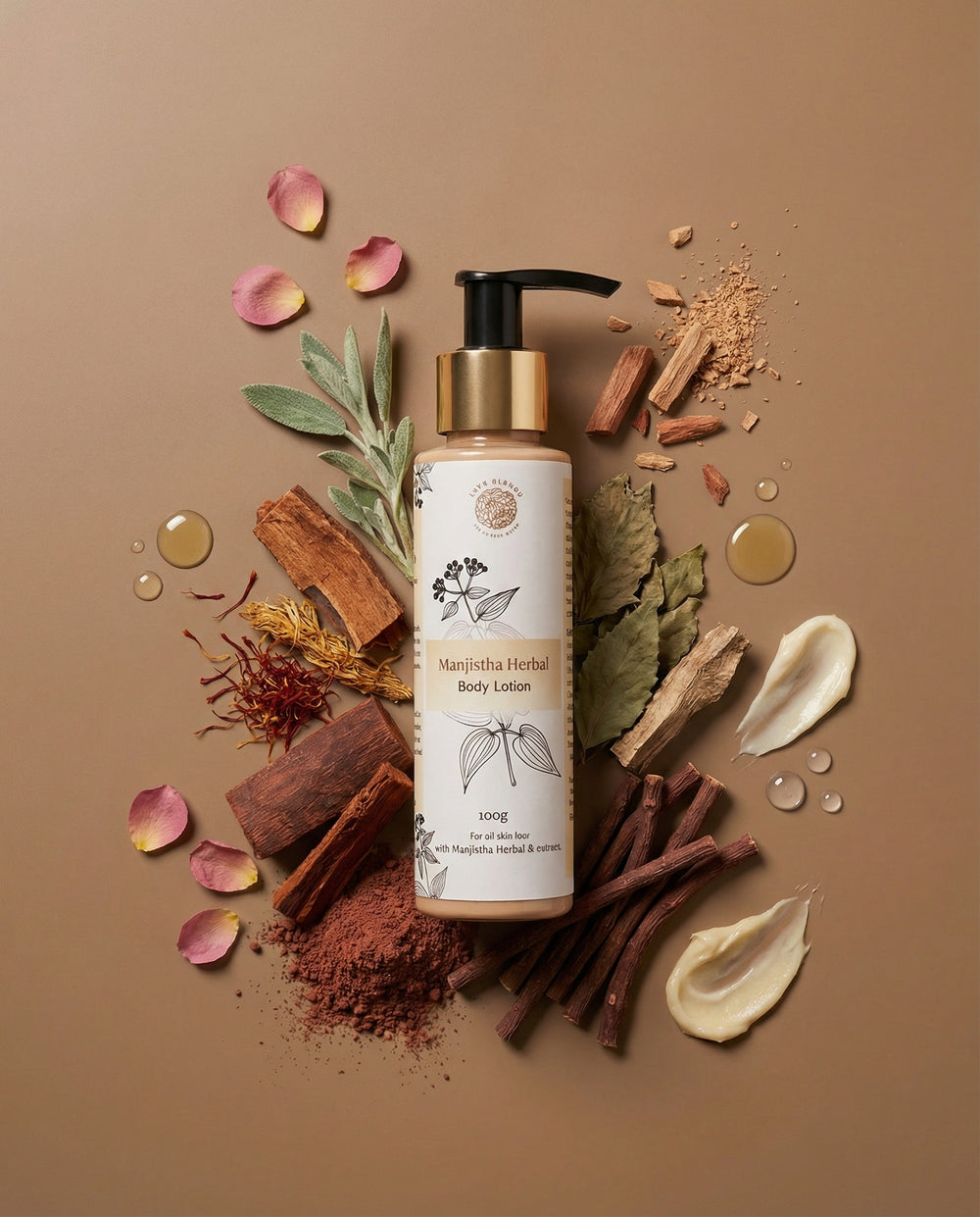 Manjistha Herbal Body Lotion | Glowing & Balanced Skin | Lightweight Moisture