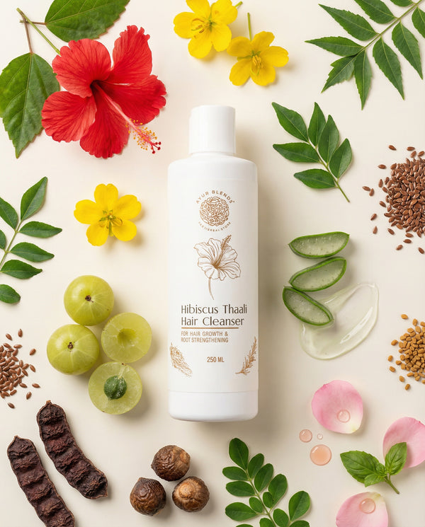 Hibiscus Thaali Hair Cleanser for Hair Growth | Root Strengthening , Sulfate-Free Ayurvedic Shampoo