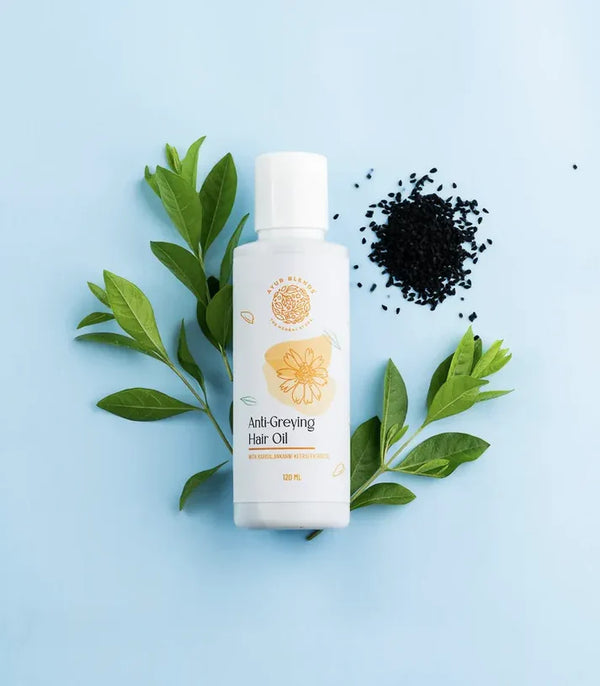 Bhringraj Anti-Graying Hair Bundle: Oil + Mask for Grey Hair & Scalp Care