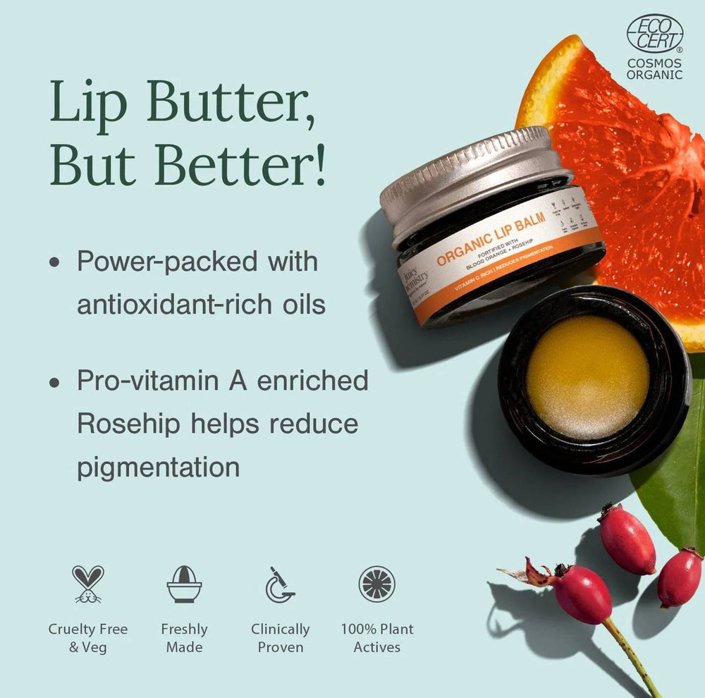 Blood Orange and Rosehip Lip Balm | Dry, Chapped & Pigmented Lips