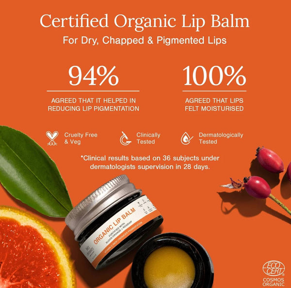 Blood Orange and Rosehip Lip Balm | Dry, Chapped & Pigmented Lips