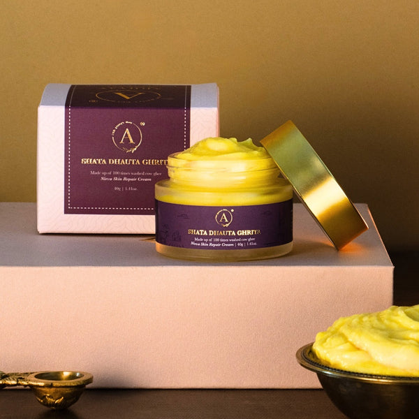 Shata Dhauta Ghrita Skin Repair Emollient | Deep Nourishment | Skin Rejuvenation | Age-Defying Care